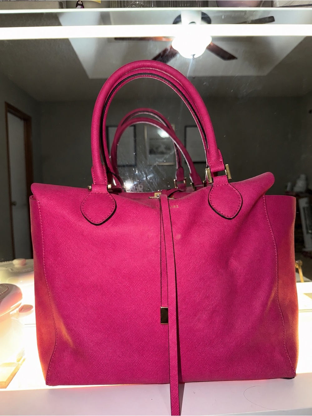 Hot Pink Michael Kors Large Miranda Tote